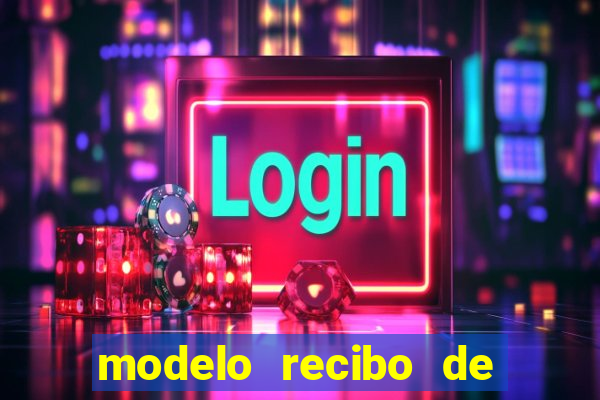 modelo recibo de pagamento word