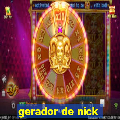 gerador de nick